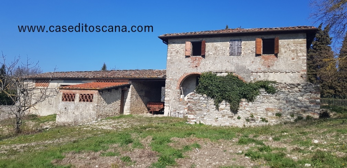 SAN DONATO IN COLLINA - COLONICA CON FIENILE DA RISTRUTTURARE
